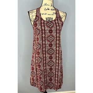 Pink Rose Vintage Women's Large Red White Mini Summer Dress Sleeveless Casual